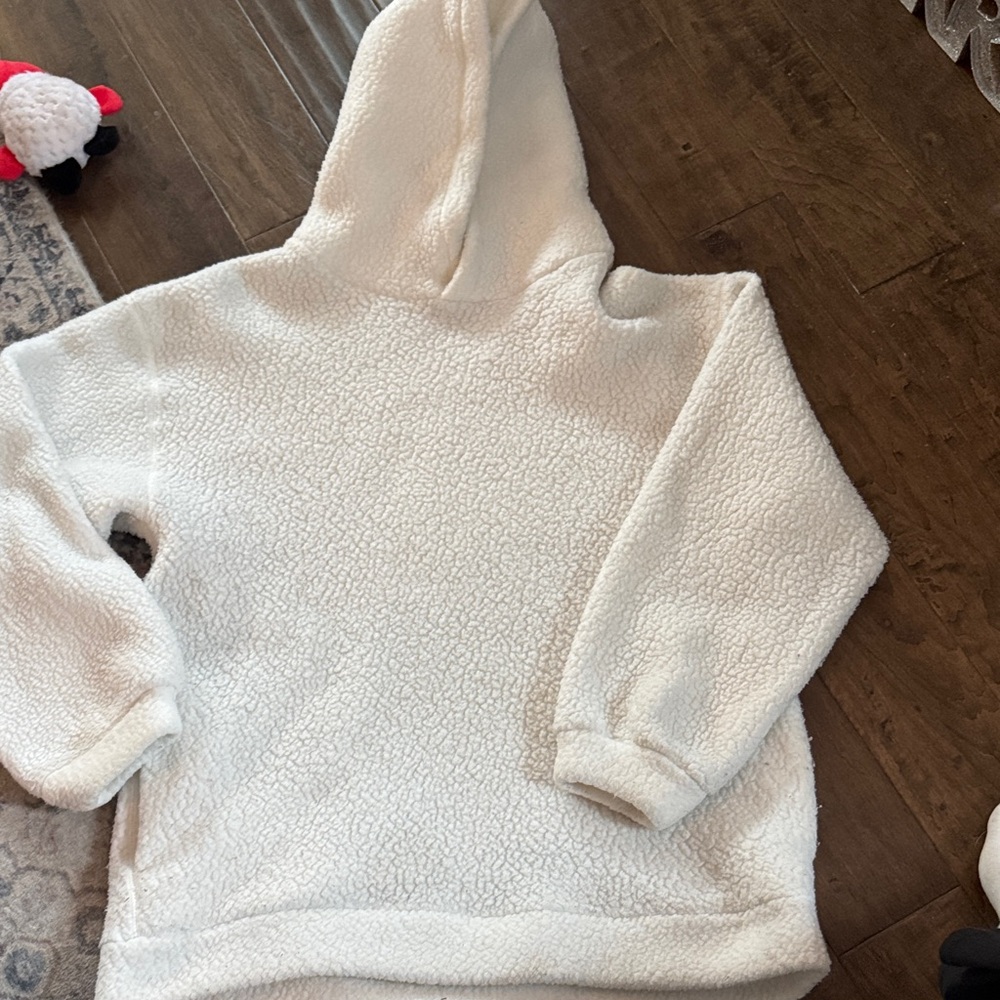 Cozy White Sherpa Hoodie